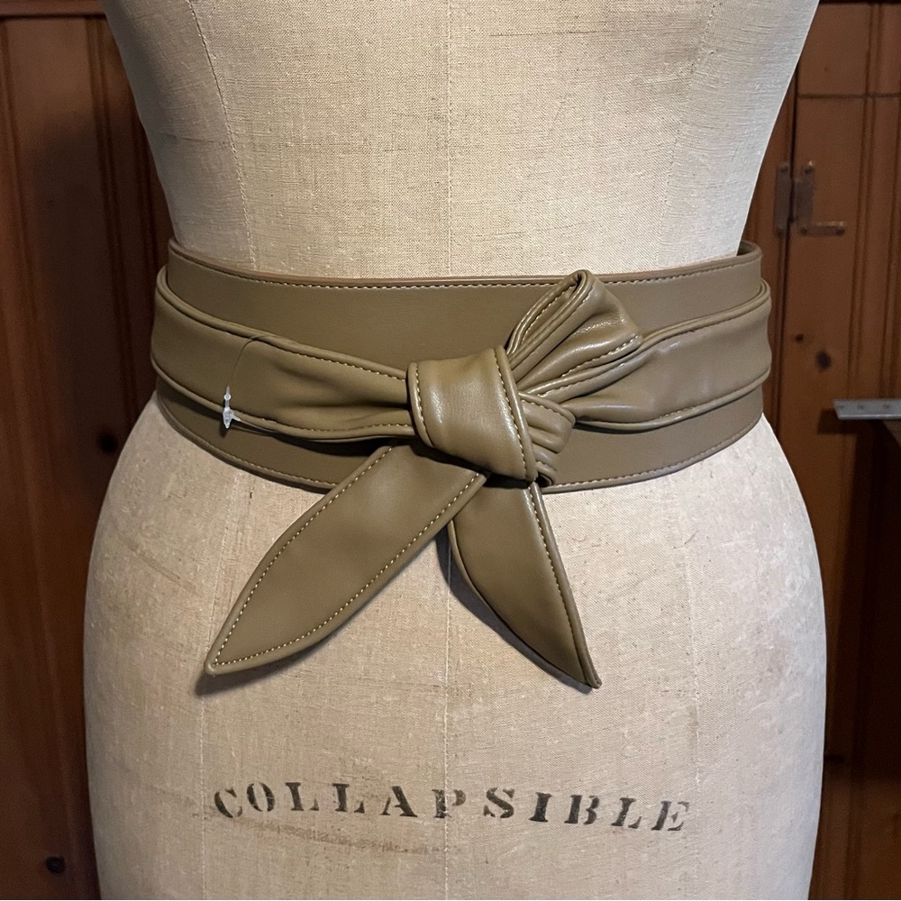 Vegan Leather Knot Front Belt